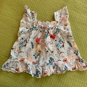 Toddler girl flower print blouse or dress
